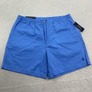 Polo Ralph Lauren Shorts Mens Large Blue Classic Fit Elastic Waist Drawstring